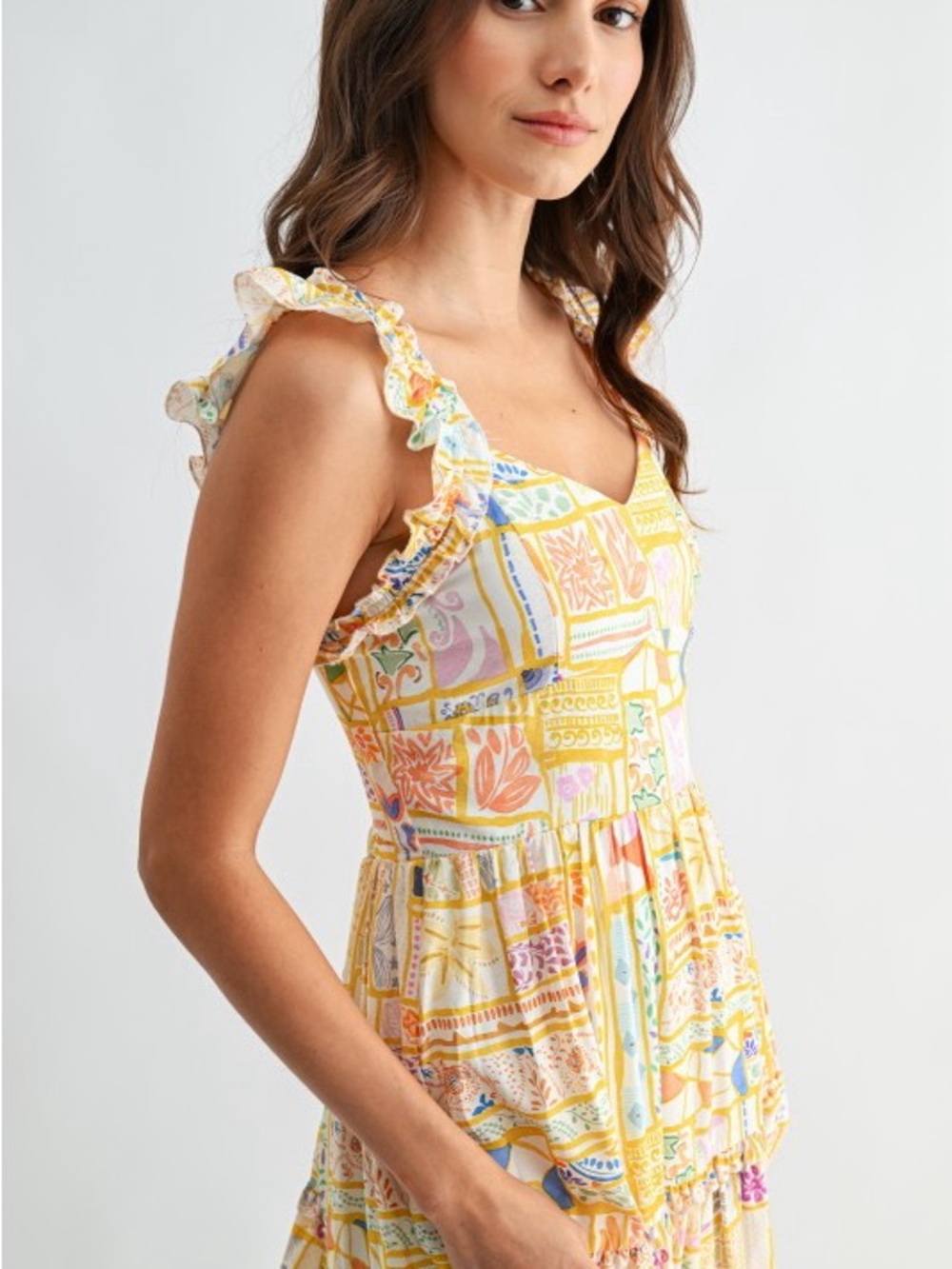 Camellia Patchwork Midi Dress - Picture 3 of 4
